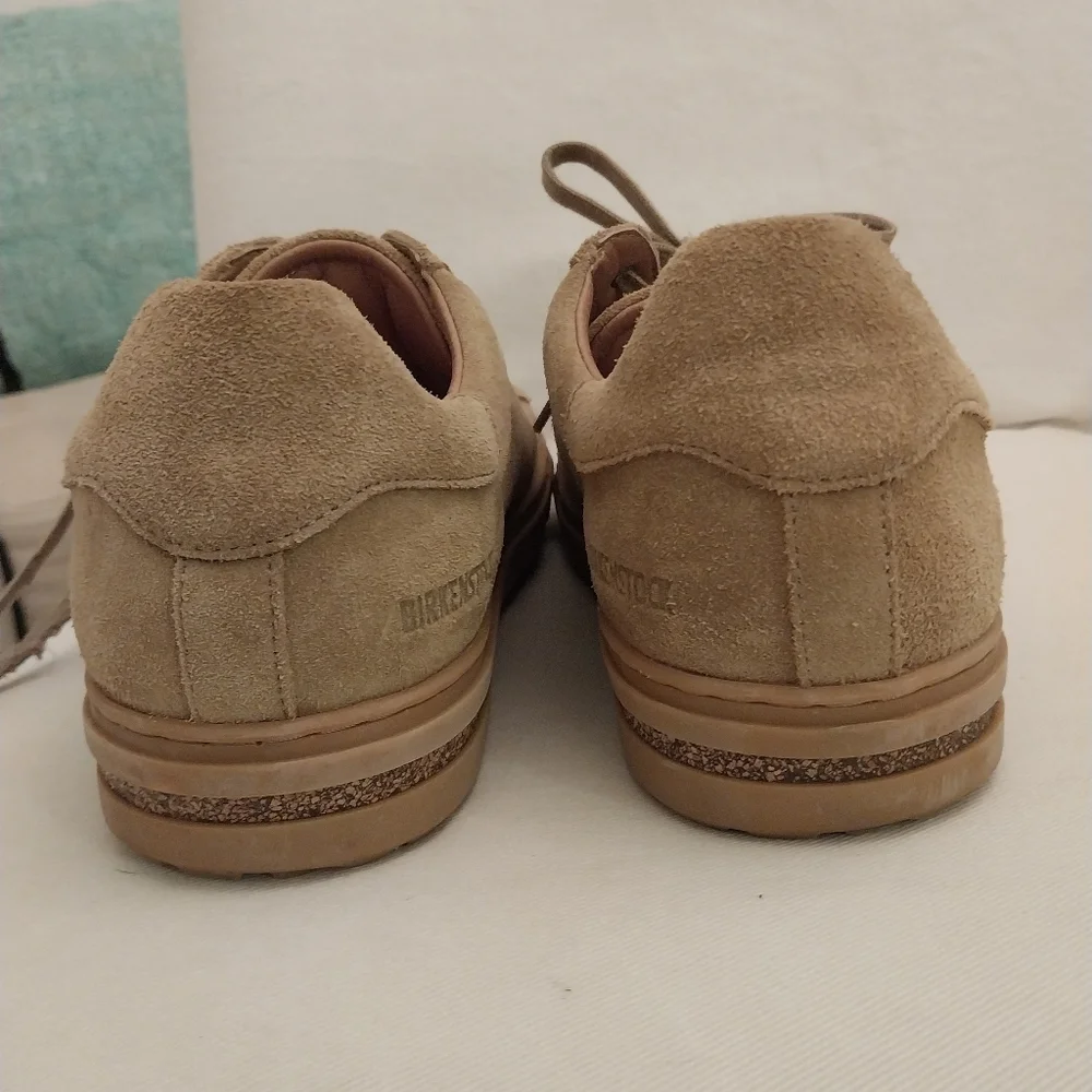 Women's Birkenstock Tan Suede Sneakers - Picture 5 of 6